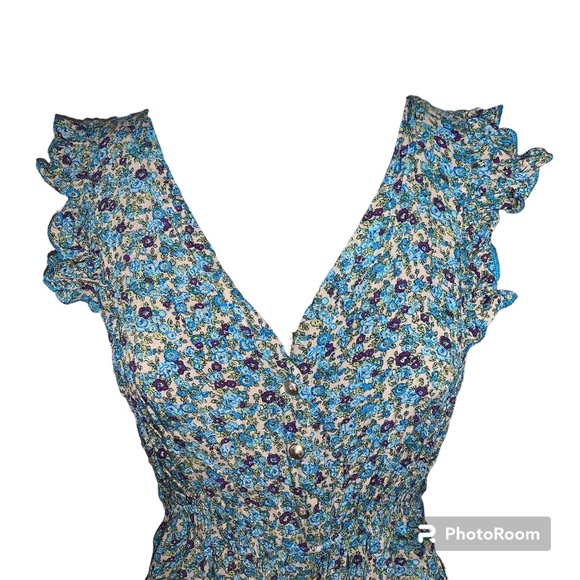 Red Berry Romper Floral Ruffle - Picture 2 of 13